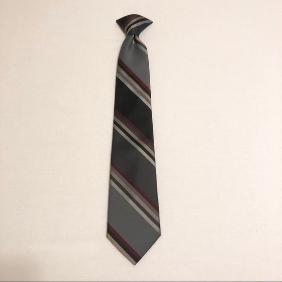 S&Q Clothiers Clip On Tie - Striped - Picture 1 of 8